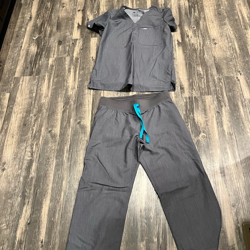 Figs Scrub Set Gray XS Petite